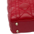 Christian Dior B Dior Red Lambskin Leather Leather Mini Lambskin Cannage Lady Dior Italy