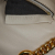 Fendi B Fendi White Calf Leather Zucca Embossed Chain Midi Baguette Italy