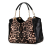 Salvatore Ferragamo AB Ferragamo Brown with Black Pony Hair Natural Material Leopard Print Betulla Tote Italy