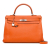 Hermès AB Hermès Orange Calf Leather Togo Kelly II Retourne 35 France