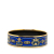 Hermès B Hermès Blue with Gold Enamel Other Wide Printed Bangle 65 Austria