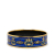 Hermès B Hermès Blue with Gold Enamel Other Wide Printed Bangle 65 Austria