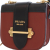 Prada B Prada Brown with Black Calf Leather City and Saffiano Cahier Crossbody Italy