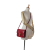 Celine B Celine Red Dark Red Calf Leather Medium Classic Box Italy