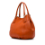 Prada AB Prada Orange Calf Leather Vitello Daino Satchel Italy