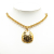 Chanel B Chanel Gold Gold Plated Metal CC Pendant Necklace France