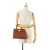 Salvatore Ferragamo B Ferragamo Brown Calf Leather Lizard Embossed Vara Bow Handbag Italy