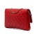 Chanel AB Chanel Red Lambskin Leather Leather Quilted Lambskin Flap Clutch with Chain Italy