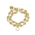 Chanel AB Chanel Gold Gold Plated Metal Multi Strand CC Medallion Charm Bracelet France