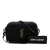 Saint Laurent B Saint Laurent Black Raffia Natural Material Woven and Leather Lou Camera Bag Italy