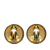 Chanel B Chanel Gold Gold Plated Metal CC Round Clip On Earrings France