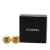 Chanel B Chanel Gold Gold Plated Metal CC Round Clip On Earrings France