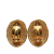 Chanel B Chanel Gold Gold Plated Metal CC Clip On Earrings France