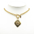 Chanel B Chanel Gold Gold Plated Metal CC Diamond Pendant Necklace France