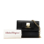 Salvatore Ferragamo B Ferragamo Black Calf Leather Mini Lizard Embossed Vara Chain Crossbody Italy