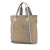 Gucci B Gucci Brown Beige Canvas Fabric GG Web Tote Italy