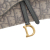 Christian Dior AB Dior Gray Light Gray Canvas Fabric Oblique Saddle Wallet On Chain Italy