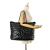 Chanel B Chanel Black PVC Plastic Large Quilted Tweed and Funny Tote France