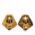 Chanel B Chanel Gold Gold Plated Metal CC Pentagon Clip On Earrings France