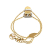 Louis Vuitton B Louis Vuitton Gold Gold Plated Metal Nanogram Belt Bracelet Italy