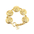 Chanel B Chanel Gold Gold Plated Metal Medallion Bracelet France