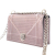 Christian Dior AB Dior Pink Light Pink Calf Leather Small Metallic skin Microcannage Diorama Flap Italy