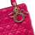 Christian Dior AB Dior Pink Dark Pink Lambskin Leather Leather Medium Lambskin Cannage Lady Dior Italy