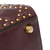 Christian Dior B Dior Red Burgundy Lambskin Leather Leather Medium Lambskin Cannage Studded Supple Lady Dior Italy