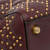 Christian Dior B Dior Red Burgundy Lambskin Leather Leather Medium Lambskin Cannage Studded Supple Lady Dior Italy