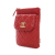 Chanel AB Chanel Red Lambskin Leather Leather CC Quilted Lambskin Phone Holder with Chain Italy