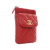 Chanel AB Chanel Red Lambskin Leather Leather CC Quilted Lambskin Phone Holder with Chain Italy