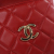 Chanel AB Chanel Red Lambskin Leather Leather CC Quilted Lambskin Phone Holder with Chain Italy