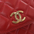 Chanel AB Chanel Red Lambskin Leather Leather CC Quilted Lambskin Phone Holder with Chain Italy