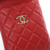 Chanel AB Chanel Red Lambskin Leather Leather CC Quilted Lambskin Phone Holder with Chain Italy