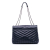 Saint Laurent B Saint Laurent Blue Dark Blue Calf Leather Medium Loulou Shoulder Bag Italy