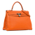 Hermès AB Hermès Orange Calf Leather Togo Kelly Retourne 32 France