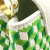 Louis Vuitton AB Louis Vuitton White with Green Calf Leather Embroidered Taurillon Mini Capucines France