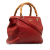 Gucci B Gucci Red Calf Leather Small Bamboo Shopper Italy