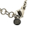 Chanel B Chanel Silver Brass Metal Silver Plated CC Camellia Charms Necklace France