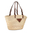 Prada B Prada Brown Beige Raffia Natural Material Large Palmitto Vitello Basket Tote Italy