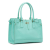 Salvatore Ferragamo AB Ferragamo Blue Turquoise Calf Leather Briana Tote Italy