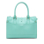 Salvatore Ferragamo AB Ferragamo Blue Turquoise Calf Leather Briana Tote Italy