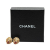 Chanel B Chanel Gold Gold Plated Metal Rhinestones Lion Head Push Back Earrings France