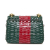 Gucci B Gucci Green Dark Green Rattan Natural Material GG Marmont Wicker Crossbody Bag Italy