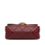 Chanel AB Chanel Red Dark Red Lambskin Leather Leather Mini Lambskin Diamond Lock Flap Italy