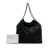 Stella McCartney AB Stella McCartney Black Polyester Fabric Falabella Fold-Over Satchel Italy