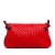 Bottega Veneta AB Bottega Veneta Red Calf Leather Intrecciato Flap Crossbody Italy