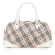 Burberry B Burberry Brown Beige with White Ivory Canvas Fabric Nova Check Handbag United Kingdom