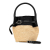 Celine AB Celine Brown Beige with Black Raffia Natural Material Woven Nano Bucket Bag Madagascar