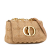 Christian Dior B Dior Brown Beige Raffia Natural Material Small Embroidered Cannage Caro Bag Italy